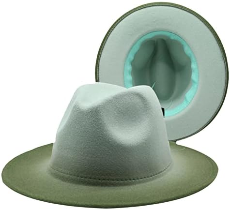 Tie-Dye Fedora Hat Women's Wide Brim Gradient Red Jazz Top Hat Autumn Winter Men's and Women's Fashion Panama Hat