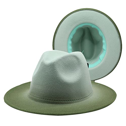 Tie-Dye Fedora Hat Women's Wide Brim Gradient Red Jazz Top Hat Autumn Winter Men's And Women's Fashion Panama Hat #TOP6