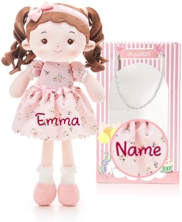 Personalized Soft Baby Doll Toys for Girls (16''), My First Christmas Birthday Gift Dolls, Leyadoll Baby Rag Doll Plush Toys for Toddler Kids Infants -Christmas Special - Princess Breeze