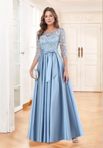 Cadoly Women's Chiffon Half Sleeve Mother of The Bride Dresses for Wedding 2025 High Low A-Line Formal Evening Gown3