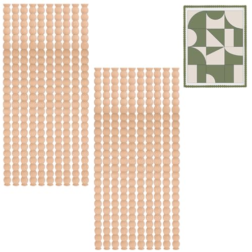 20 pièces Moulures en Bois Brut, Garniture Décorative en Bois 3D pour Bricolage Miroir Maison Armoires Murales Étagères et Fenêtres,Longueur 40 cm,...