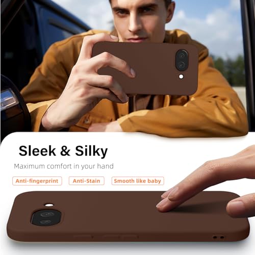 Image of X-level for Google Pixel 9A Case Slim Fit Soft Flexible TPU Ultra-Thin Grip Matte Finish Coating Phone Back Cover, Light Shockproof Protective Pixel 9A Phone Case for Women Men-Brown