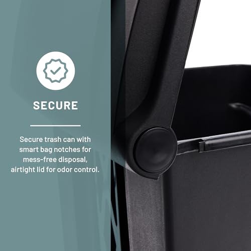 Safco 9925BL Products Plastic Step-On Trash Can For Hands-Free Disposal, Great For Home And Commercial Use thumb #3