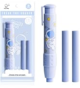 2-Pack Retractable Slide Erasers - Push Pull Mechanism For Drawing & Writing Corrections (Random Colors)