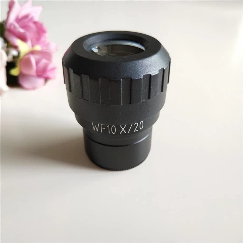 Microscope WF10X 20mm Adjustable Zoom Wide Angle Stereo Microscope Eyepiece Lens, with Micrometer Reading Scale(1pc wf10x)