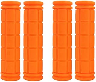 PLATT Bicycle Handle Bar Grips Colorful Rubber Mushroom Grips for BMX/MTB Bikes (2 Pairs)