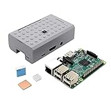 raspberry pi model b v1 2 image download  Auoeer DIY Kit Module 3 en 1 Raspberry Pi 3 Modèle B Doot + Kit de dissipateur de Chaleur en cuivre en Aluminium + Gris ABS Case Shell Accessoires d\'affichage