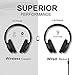 immagine 1TECKNET Cuffie Wireless Bluetooth, Cuffie Over-Ear Bluetooth 5.0 con Bassi di Alta Qualità e Modalità Wireless/Cablata, Compatibile con iPhone, iPad, Samsung, Huawei, PC, TV
