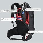 25L Ski Hydration Backpack with 2L Water Bladder, Insulated Harness, Waterproof Snowboard Travel Hiking Backpack for Snowboard Ski Hiking Camping - Image 3