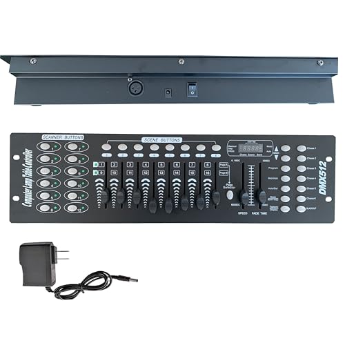 192 Channel DMX Controller, Stage Lighting Console DMX Light Controller, VQP DMX 512 Controller, for Party Lights DJ Disco Lights Show Night Club Stage Par Light