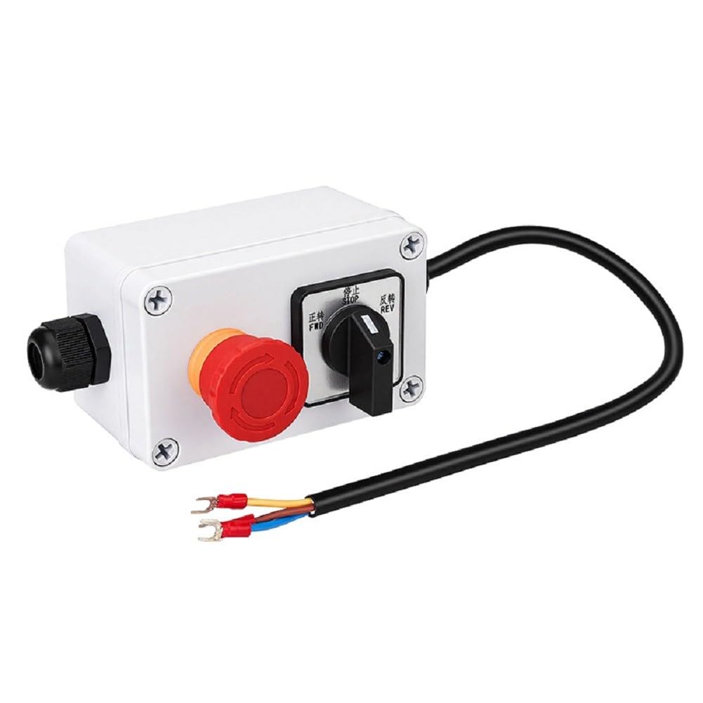 Interrupteur rotatif SZW26-20 440 V 20 A Triphasé marche avant marche arrière avec boîtier de protection IP65 pour moteur industriel