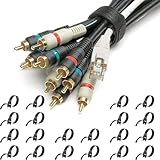 20pcs, 8 x 1/2″ Black Cord Organization Straps, Thin Pre-Cut Design, Wire Management for Organizing Home, Office and Data Centers