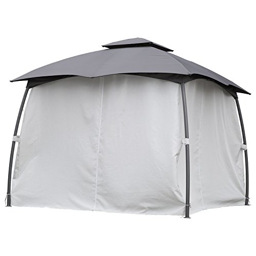 Pabellón de Acero con Techo Abierto y Mosquitera 3x3m