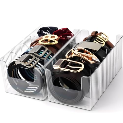 La Mejor Selección de Armarios para ordenadores de esta semana. 43 QEWDAEQ 2 Pack Organizador de Cinturón de Acrílico, Caja de Almacenamiento para Cinturones de 10 Compartimentos, Adecuados para Guardar Ropa Interior, Calcetines y Pajaritas en...