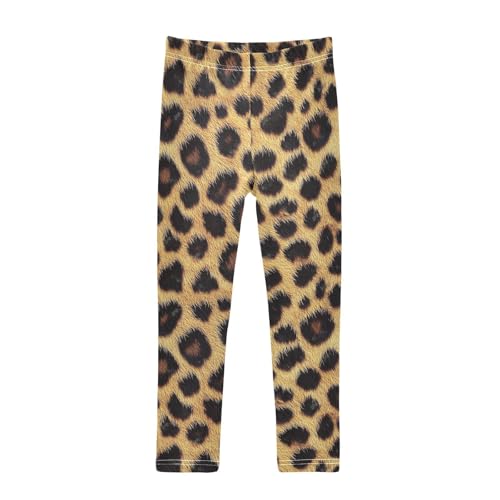 Leopard Skin Animal Print Girls Casual Leggings for Kids Printed Long Pant Bottoms Stretch and Soft