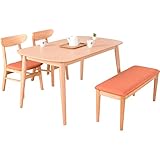 家具の赤や ダイニングセット 天然木 オーク突板 シンプル 組立簡単 幅130cm テーブル ダイニングチェア ベンチ NANCY ［ダイニングチェアのみ完成品］ (オレンジ)