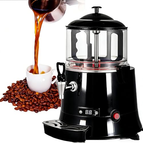 Himopuer Máquina de Chocolate Caliente, máquina de Chocolate Caliente Comercial de 5L/10L, Rango de Temperatura de 30 a 90 Grados Celsius, Adecuada para Barras de Chocolate Caliente.(5L)