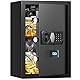 68L Groß Feuerfester Safe Tresor für Zuhause, Tresor Feuerfest Wasserdicht mit Zahlenschloss, Stummschaltfunktion und Abnehmbares Regal, Anti-Theft Safe Tresore für Geld, Dokument, Medizin