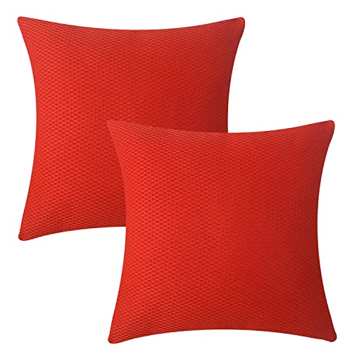 Red Throw Pillow Covers For Party - Spring Garden Home Decorative New Year/Christmas Square Home/Vacation House Decorative Pillow Cases Set Of 2 #TOP4