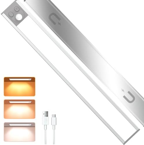 2 Pack 12.6-inch Led Motion Sensor Under Cabinet Light 3 Color And Brightness Dimmable Under Counter Light Fixtures 1800mah USB-C Rechargeable Lighting Lamp For Kitchen Bedroom Wardrobe Stairs Hallway 2 Pack 12.6-inch Led Motion Sensor Under Cabinet Light 3 Color And Brightness Dimmable Under Counter Light Fixtures 1800mah USB-C Rechargeable Lighting Lamp For Kitchen Bedroom Wardrobe Stairs Hallway