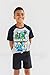 Minecraft Alex Steve Enderman Little Boys Graphic T-Shirt and French Terry Shorts Outfit Set Grey/Black 7-8