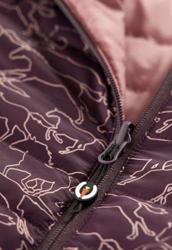 Kerrits Kids Round Up Reversible Quilted Equestrian Jacket – Warm Kids Horse Riding Coat for Winter, Fun Horse Print Design4