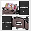 Joezhe Back Seat Car Organizer,4 in 1 Multifunctional Car Back Seat Storage Box with Drink Cup Holder Tissue Box, for Hold Phone,Snacks, Drinks, Handbag-Black #5