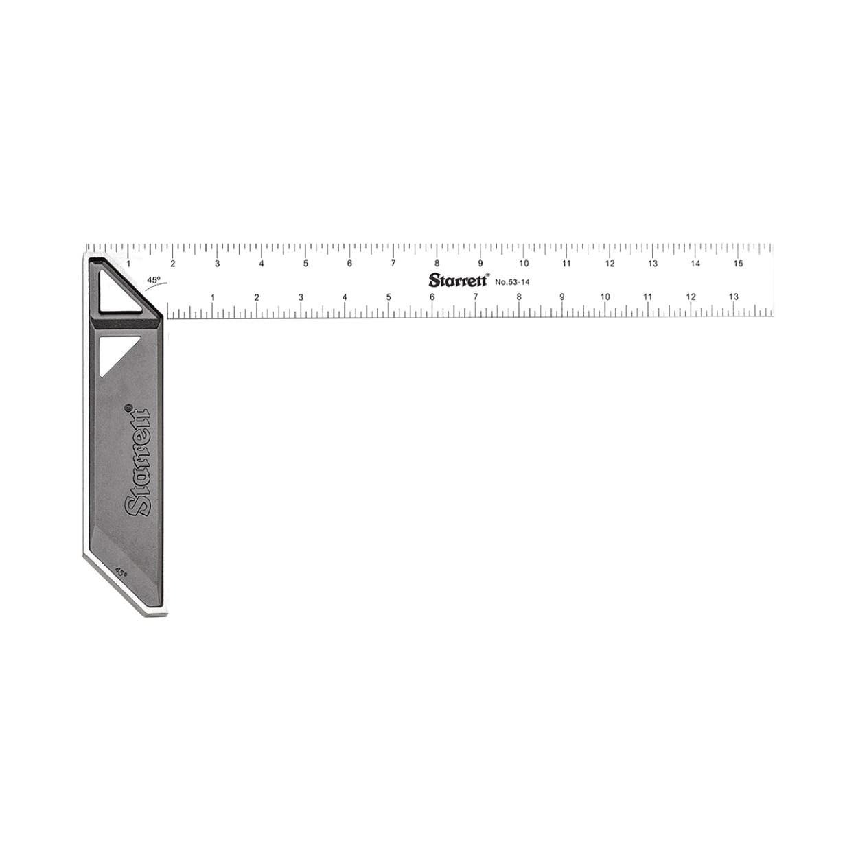 Starrett Squadra da falegname in acciaio inox, lunghezza 14