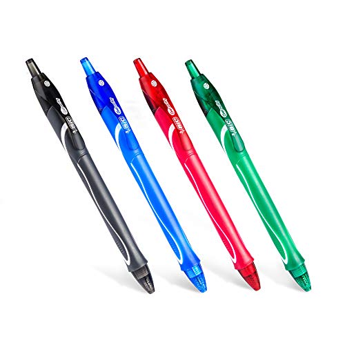 Image of BIC Gel-Ocity Quick Dry Gel Pens, Medium Point Retractable Gel Pen (0.7mm), 3-Count