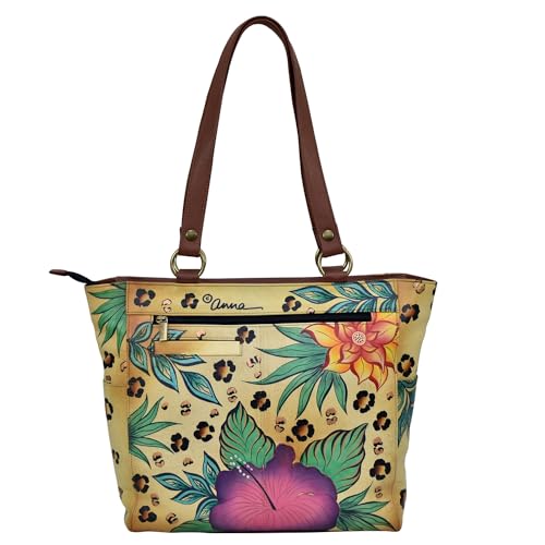 Image of Anna by Anuschka Women's Original Genuine Leather Hand-Painted Large Shoulder Tote - Leather Handbag for Women