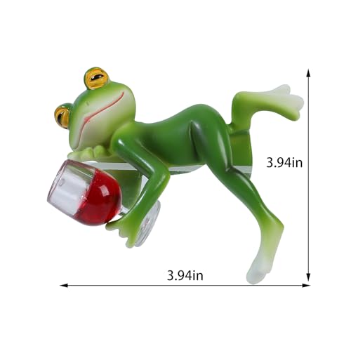 Suqorinp Miniature Frog Figurines Plant Decorations for Pots, Funny Frog Garden Decor Outdoor Gifts Women Frog Statue Planter Hugger for Flower,Yard,Lawn Ornament,3.94"x2.12"x3.94 - Image 3