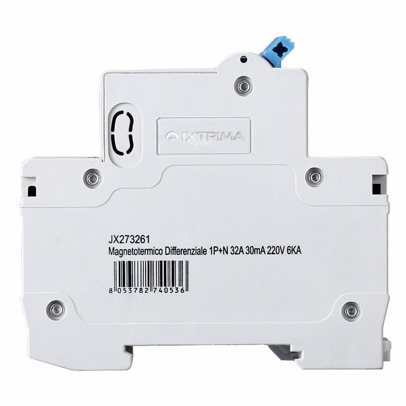Interruttore Magnetotermico Differenziale 1P+N 32A 30mA 220V-6KA 2 moduli 30mA per Guida DIN - Protezione Circuiti e Sicurezza Impianti