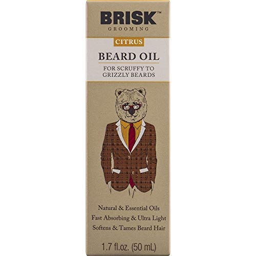 Brisk Beard Grooming Oil Liquid, Citrus For Beard Hair, 1.7 Oz #TOP5