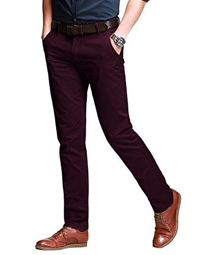 Image of Match Mens Regular-Fit Casual Flat Front Chino Pants