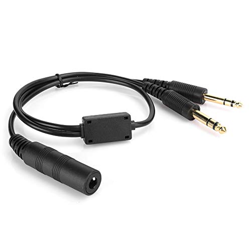 Linha de microfone de 60 cm U174 para adaptador de fone de ouvido de aviação geral para ASA