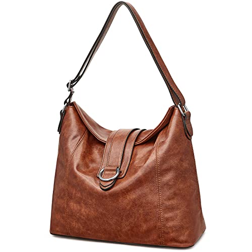 S-ZONE Women Large Hobo Purses Bag Soft Shoulder Tote Handbags Vegan Leather