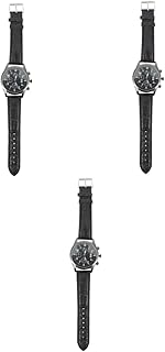 Assistir 3 Pçs Relógio Masculino Relógios De Pulso Masculino Relógio Masculino Relógio De Quartzo Para Homens Relógio De Pulso Masculino Casual Relógio De Quartzo