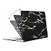 MOSISO Compatible with MacBook Air 11 inch Case (Models: A1370 & A1465), Plastic Pattern Hard Shell Case & Keyboard Cover Skin & Screen Protector, Black Marble