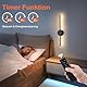 2 Stück Akku Wandleuchte Innen, Aufladbare Dimmbare LED Drahtlose Wandleuchten mit Fernbedienung und Timer, Modern Wandlampe für Wohnzimmer Schlafzimmer Esszimmer Flur Eingangsbereich, Schwarz