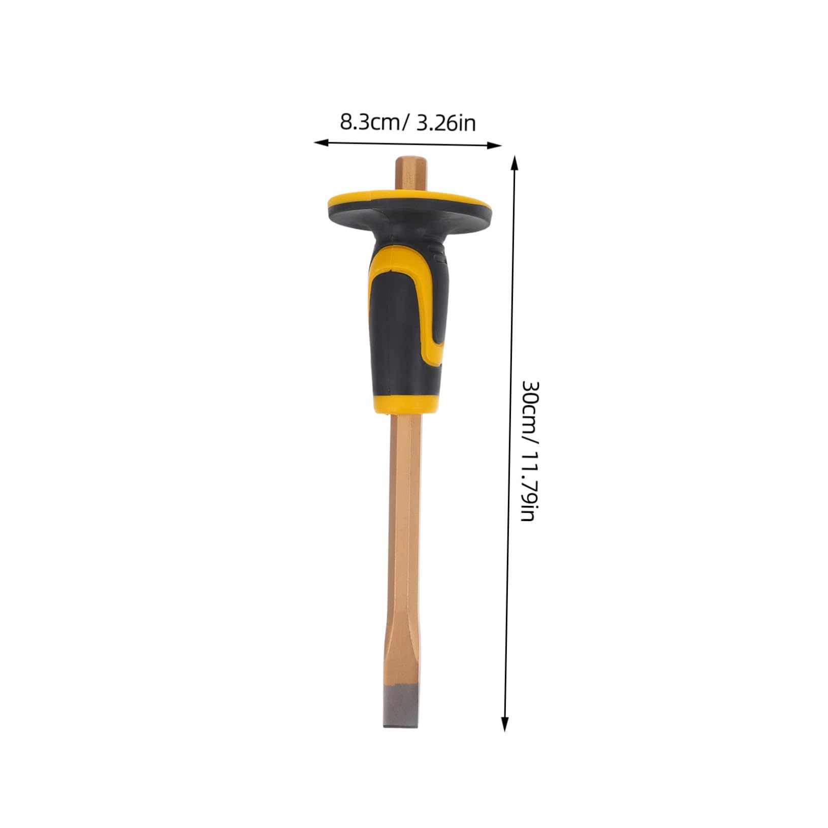 GALPADA Scalpello per Muratura con Protezione per Mani Scalpello Piatti in Acciaio Tungsteno per Intaglio Pietre Mattone Calcestruzzo e Lavori Falegnameria Ergonomico e Resistente