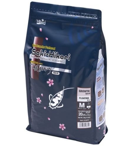 Hikari Saki-Hikari Growth Enhancing 2Kg | Floating Type | Medium Size | for 20cm or 8'' Longer Koi Fish, Baby, Pellet