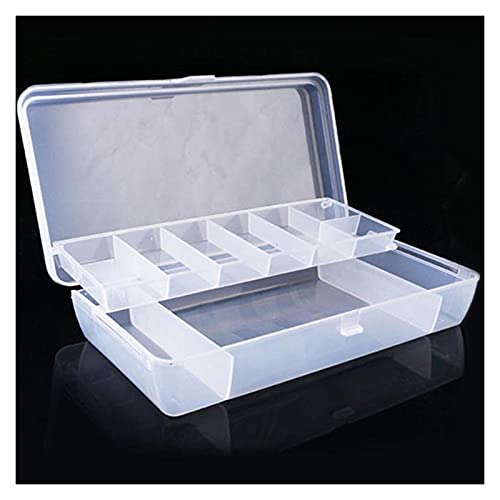 Cajas de herramientas Herramienta de mano Caja de almacenamiento Caja Organizador Estuche de bandeja de plástico Compartimos de pesca Hardware de señuelo Estuches for dos caras for poner ganchos Pieza