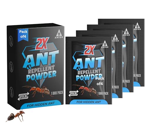 Image of Amish Ant Repellent Powder for Home & Kitchen Use | Odorless and Highly Effective Natural Ant Control Solution for Indoors & Outdoors - Pack of 4