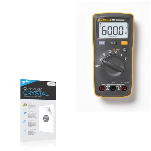 BoxWave Screen Protector Compatible with Fluke 107 - ClearTouch Crystal (2-Pack), HD Film Skin - Shields from Scratches