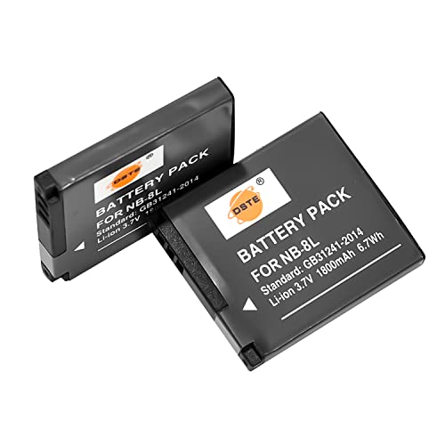 Ficha técnica DSTE 2pcs NB-8L Batería y cargador para cámara Canon PowerShot A2200 A3000 A3100 A3200 A3300 - Fernando Cortés