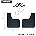 QUYDDC Mini Size Soft Rubber Car Universal Mud Flaps Mudguards All Weather, Fits for Sedan, Hatchbacks,Exterior Accessories Black+BlackSports, Front & Rear, 4Pcs Set