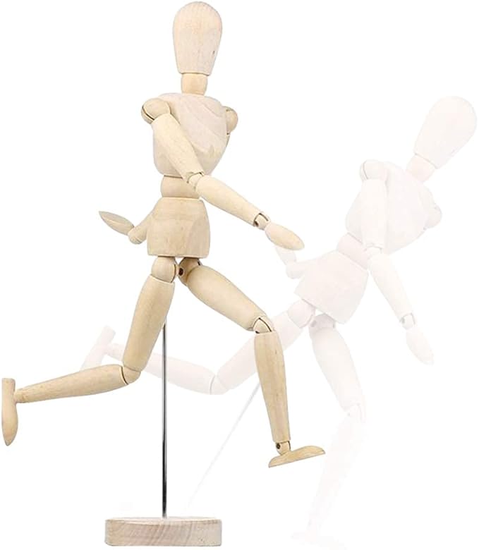 Maniquí de Madera Articulado de 8 Pulgadas para Dibujo y Decoración miniatura 8