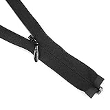 Size #5 Invisible Separating Zipper, 9' Length, Black, Bias Bespoke Brand