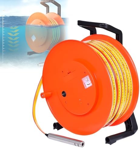 Deep Well Water Level Gauge, Groundwater Level Meter with Fixed Probe & Steel Tape, Measures Water Levels in Wells, Boreholes, Reservoirs & Pipes up to 150m