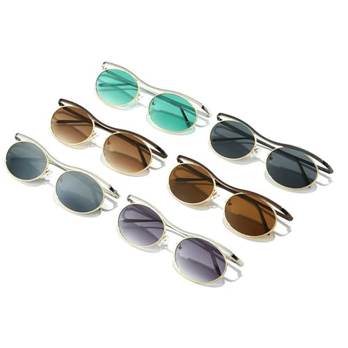 COTIA 2025 Fashion Oval Sunglasses for Men Women Small Metal Frame Punk Style Funny Sun Glasses Eyewear3
